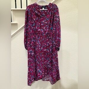 NWT Adorne Woman Purple Floral Dress